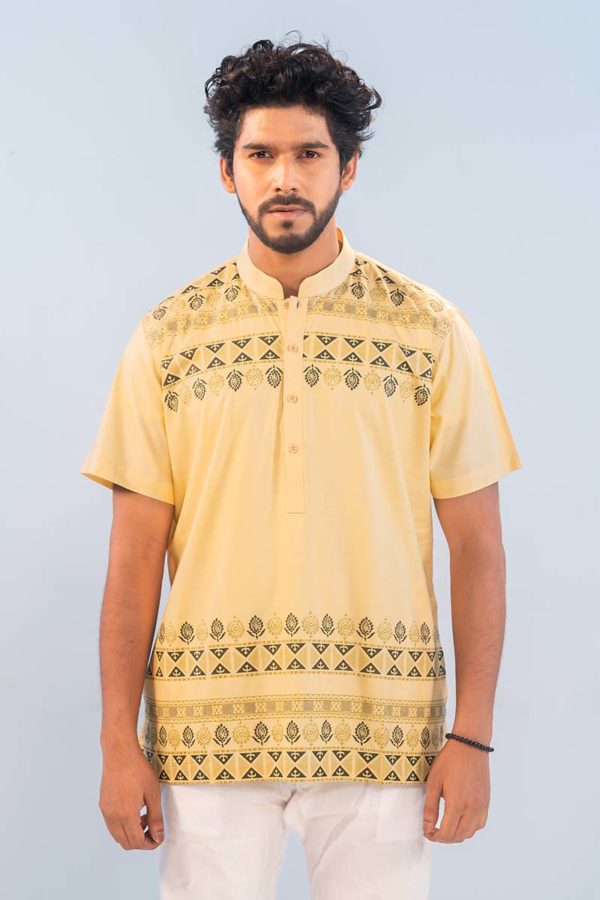 Cream Cotton Printed Fatua